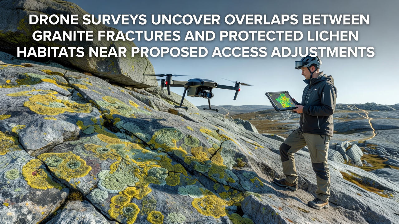 Drone Surveys Uncover Overlaps Between Granite Fractures and Protected Lichen Habitats Near Proposed Access Adjustments
